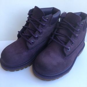 Purple timberlands boots